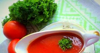 Домашний соус из помидоров и зелени - рецепт без варки