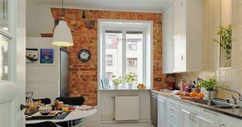 What modern wallpaper is suitable for a small kitchen?