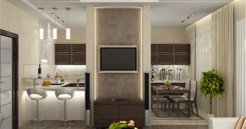 Diseño de una sala de estar-cocina en Jruschov: ampliar el espacio