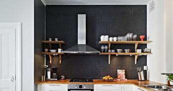 Kitchens with open shelves in different styles