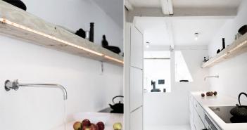 Kitchen with open shelves - a fresh idea for an original design
