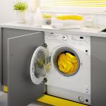 Mutfağa entegre çamaşır makinelerinin kompaktlığı ve işlevselliği