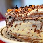 썩은 그루터기 케이크 - 잼이 포함된 고전 요리법