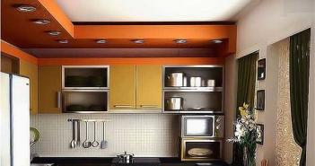 Diseño de interiores de cocina de 8 m2.