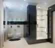 Modern yüksek teknoloji banyo iç tasarımı Banyoda yüksek teknoloji tarzı